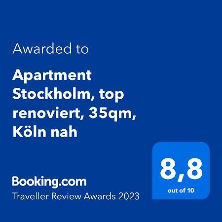 Apartment Stockholm, Top Renoviert, 35Qm, Koeln Nah 베르기슈글라트바흐 외부 사진