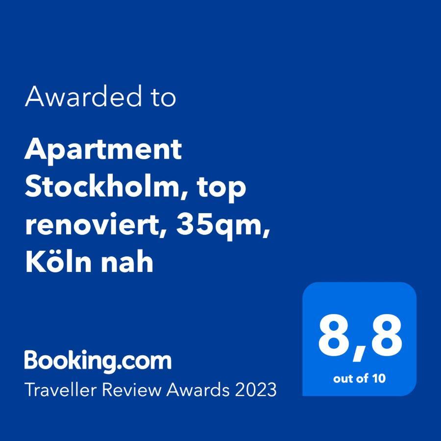 Apartment Stockholm, Top Renoviert, 35Qm, Koeln Nah 베르기슈글라트바흐 외부 사진